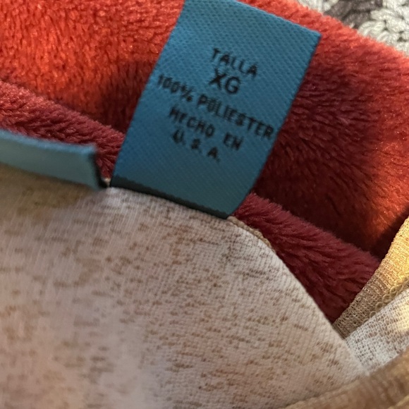 TeeCo Y2K USA Made Brown Flutter Sleeve Lettuce Hem T-Shirt XL Boho Peasant - Picture 5 of 5